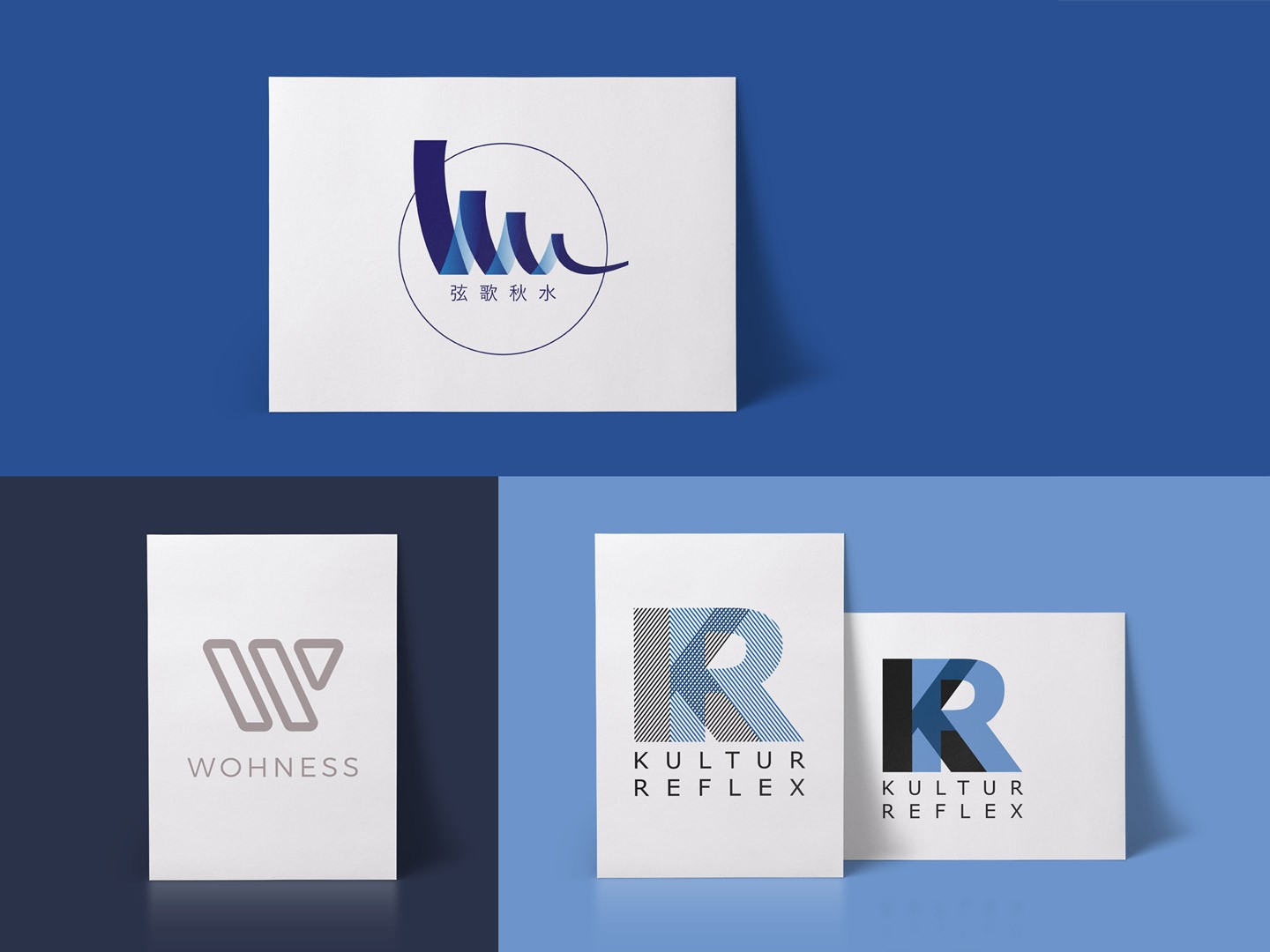 Logokomposition, verschiedene Logos, alle sehr modern